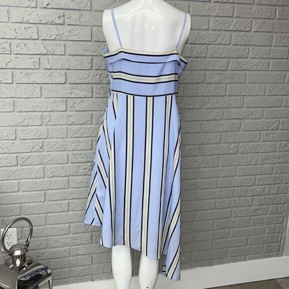 Banana Republic Striped Spaghetti Strap Shift Dress Size 10 P - Picture 7 of 12